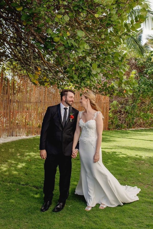 colorful wedding at Andaz Mayakoba Resort Riviera Maya in Mexico.