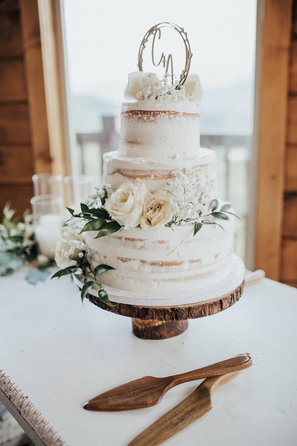 mountain wedding in the smokey mountains overlooking tennessee hills