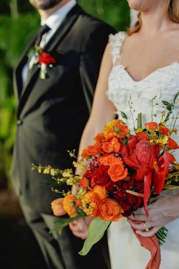 colorful wedding photo shoot at Andaz Mayakoba Resort.