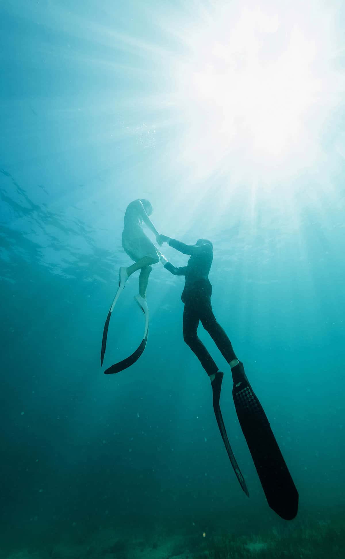 underwater wedding off Pt Noarlunga in south australia