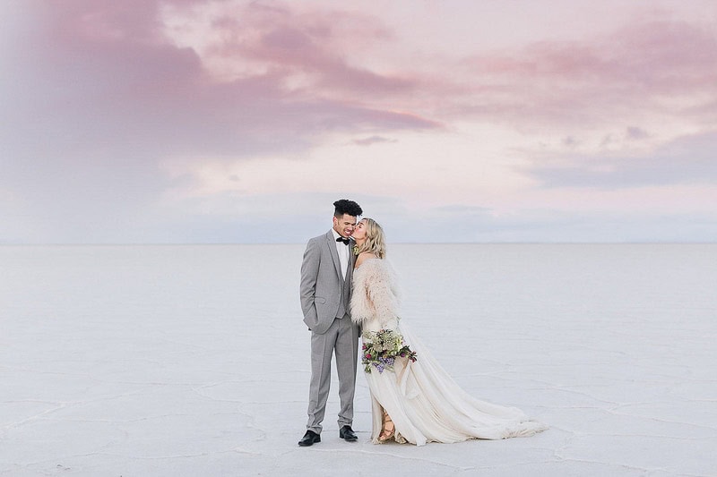 You'll Fall for This Magical Nevada Elopement at Bonneville Salt Flats - Nevada Eloping