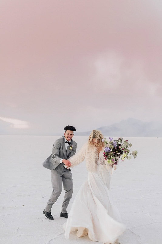 You'll Fall for This Magical Nevada Elopement at Bonneville Salt Flats - Eloping In Nevada