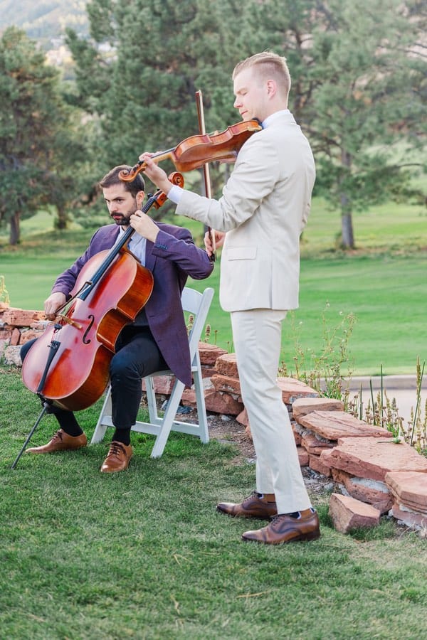 wedding band at a golf course 