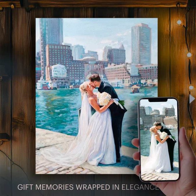 Custom Painted Wedding Portrait Custom Painted Wedding Portrait