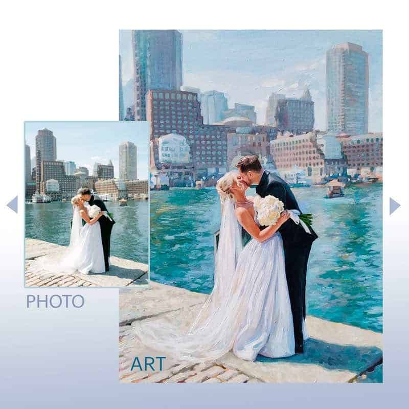 Painted Wedding Portrait