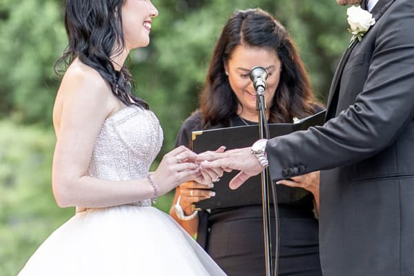ceremony at Japanese Friendship Garden wedding