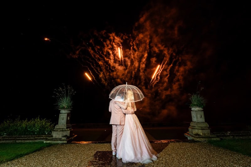 fireworks at wedding