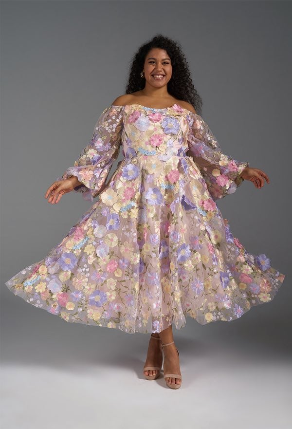 Curve Confidence: Stunning Plus-Size Wedding Guest Dress Ideas You'll Love AW Catharine Dress