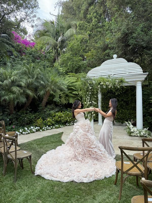 bride and Maid of Honour, sister of the bride Stephanie Ford at the Hotel Bel Air
