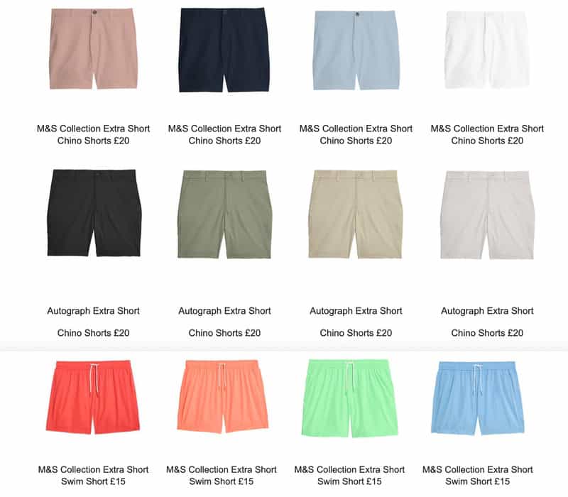 Marks and spenser shorts