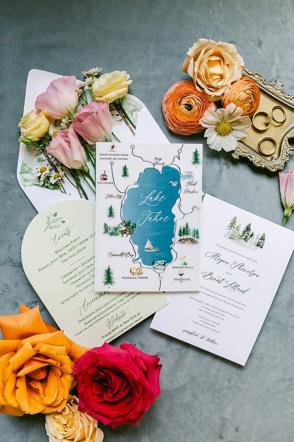 colorful wedding invitations