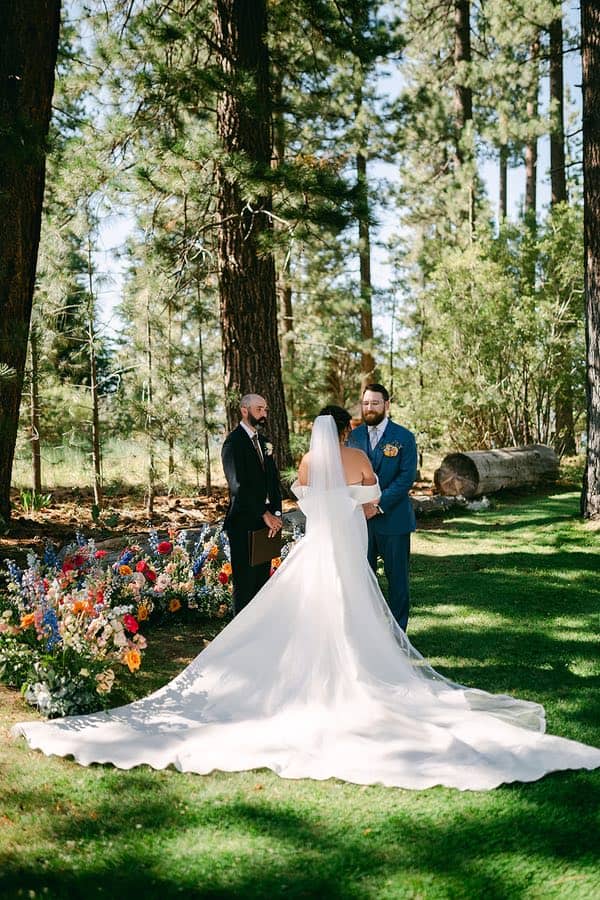ceremony at a Lakeside Wedding at Valhalla Tahoe 
