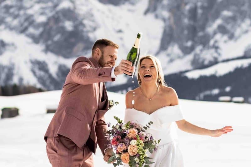 Helena & Keio's Dreamy Winter Vow Renewal In Italy: Snow, Pizza, And A Love Story 10 Years In The Making vow renewals in italy