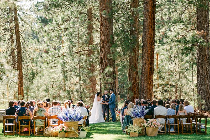 ceremony at a Lakeside Wedding at Valhalla Tahoe 