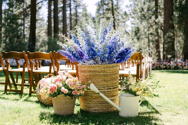 flowers at a Lakeside Wedding at Valhalla Tahoe 