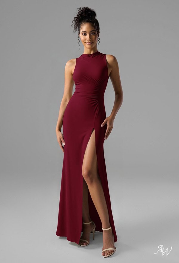 burgundy bridesmaid dress