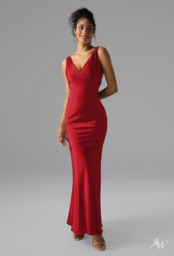 tango red bridesmaid dress