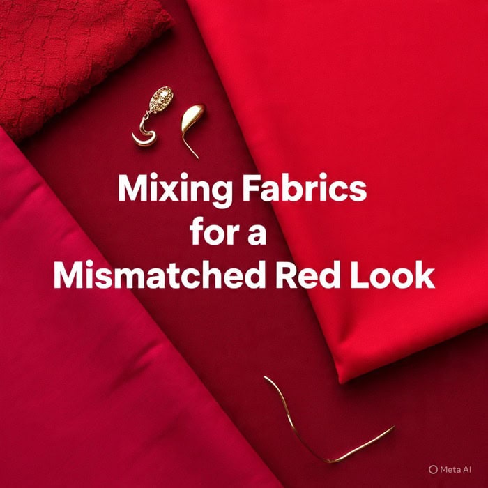red fabrics and jewelry 