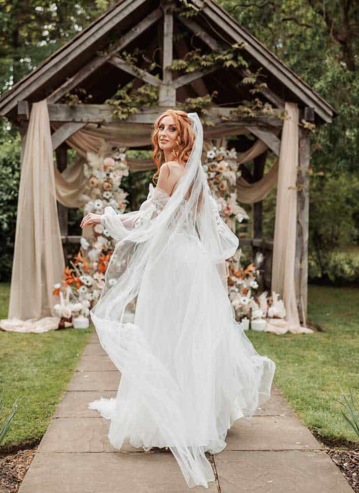 bride at top wedding venue in york