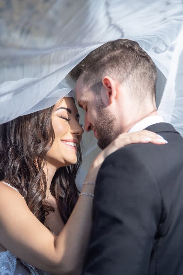 bride and groom hugging at Omni Montelucia Celebration at One of the Top Wedding Venues in Paradise Valley