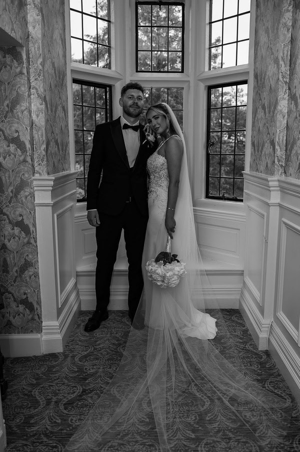 Lucy & Lewis's Romantic Bovey Castle Elopement (Plus Tips For Planning Your Own!) bride and groom in castle elopement