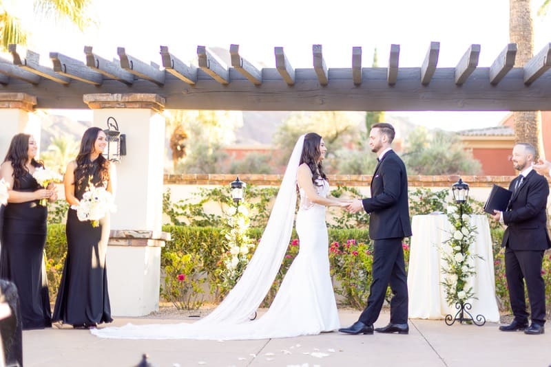 ceremony at Omni Montelucia Celebration at One of the Top Wedding Venues in Paradise Valley