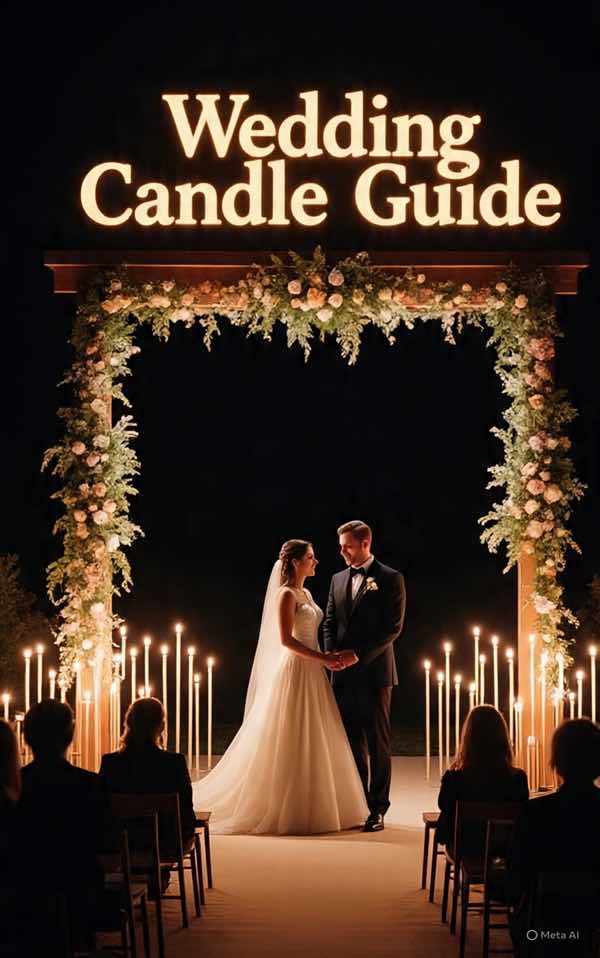 choosing the right candle for wedding ceremony bride and groom with candles at their wedding ceremony
