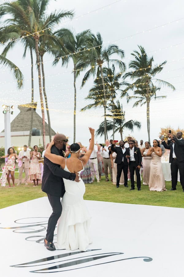 We LOVE this Glamorous Celebration at One of Mexico's Top Destination Wedding Resorts - Groom And Bride Dance At Celebration At One Of Mexico Top Destination Wedding Resorts