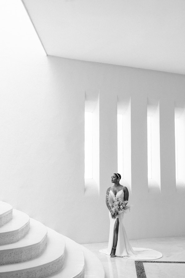 We LOVE this Glamorous Celebration at One of Mexico's Top Destination Wedding Resorts - Bride At Celebration At One Of Mexico Top Destination Wedding Resorts