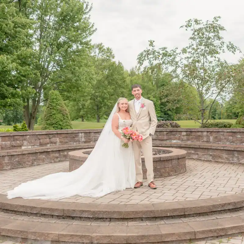 bride and groom at wedding venue in syracuse