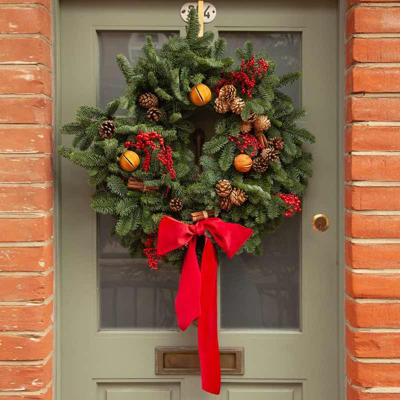 Freddie's Christmas wreath flower bouquet