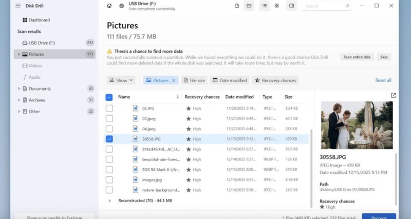 review the results carefully