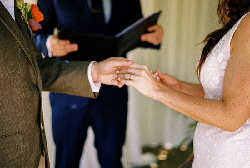 A Backyard Wedding Ceremony on 35mm at Center for the Arts, Eagle Rock - Backyard Wedding Ceremony At Center For The Arts Eagle Rock Los Angeles