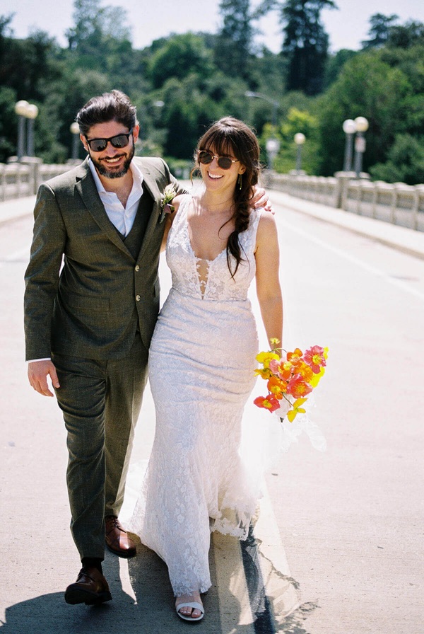 A Backyard Wedding Ceremony on 35mm at Center for the Arts, Eagle Rock - Backyard Wedding Ceremony On Mm At Center For The Arts Eagle Rock Los Angeles