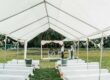 tent at outdoor wedding