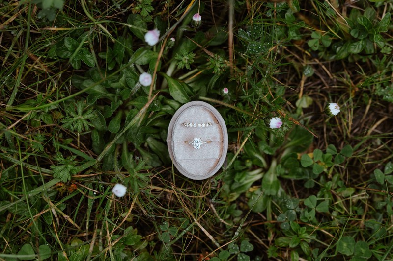 wedding rings at redwood national park wedding